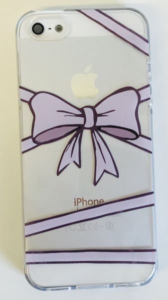 Case de Silicone Laço roxo iphone 5c
