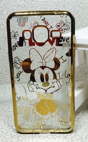 Case Luxo Minnie Gold Strass Galaxy J3