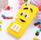 Case de Silicone M&M Amarelo para iPhone 4/4s
