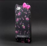 Case Hello Kitty Black Floral iPhone 5/5s/SE