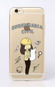 Case de Silicone Profissão Engenharia Civil iphone 5/5s/SE