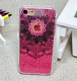 Case Brilhosa Flor Rosa iphone 7