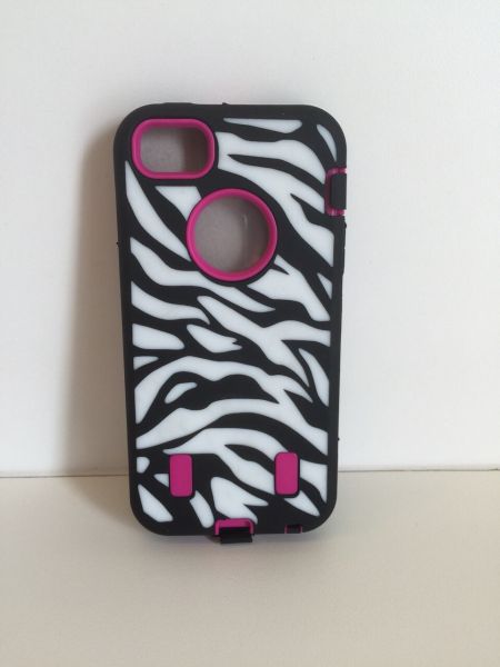 Case Shockproof Preto e Rosa iPhone 5/5s/SE