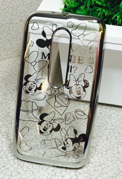 Case Luxo Minnie Prata Moto G3