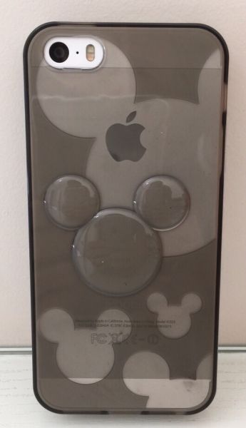 Case de Silicone Alto Relevo Mickey Preto iPhone 4/4s