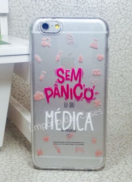 Case de Silicone Sem pânico Médica iphone 6/6s