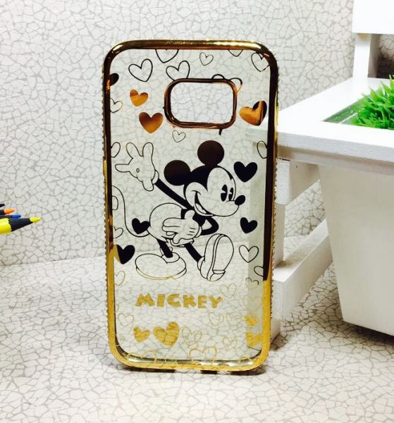 Case Mickey Gold Strass Galaxy S7 Edge