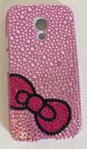 Case Hello Kitty Laço Strass Rosa Moto G 2