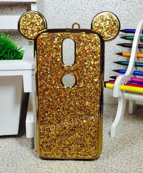 Case Minnie Orelha Luxo Gold Moto G4 / G4 Plus