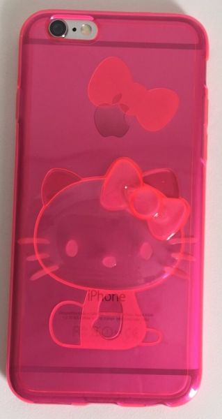 Case de Silicone 3D Hello Kitty Pink iPhone 4/4s