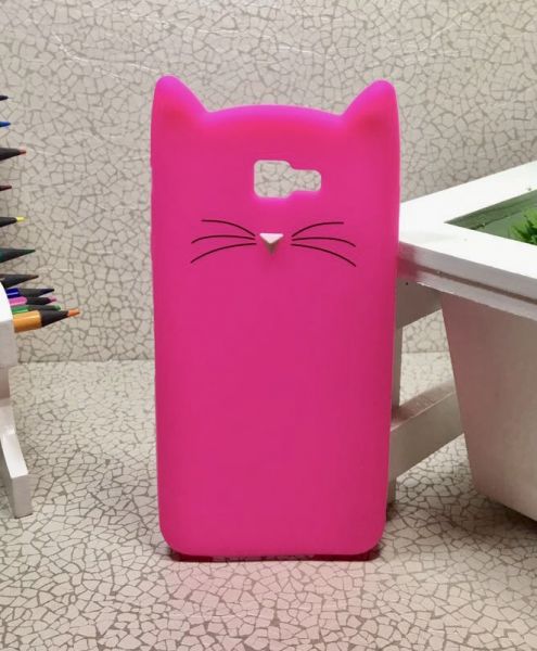 *Case 3D Gatinho Pink Galaxy J7 Prime