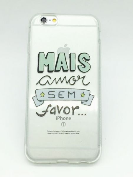Case de Silicone Mais amor, sem favor iPhone 6/6s