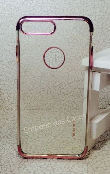 Case Luxo Borda Rose iphone 7 plus