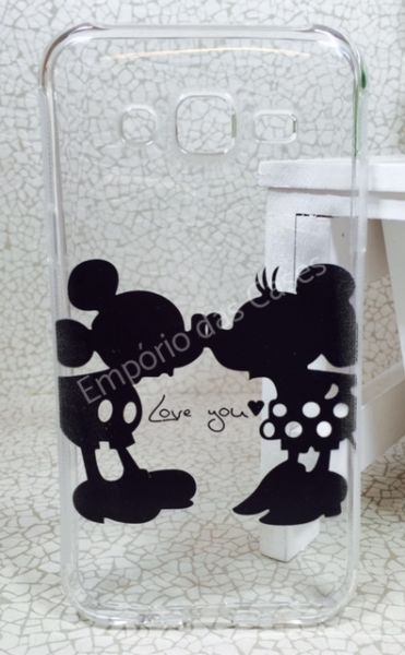 Case de Silicone Mickey Minnie Beijo Galaxy J5 500