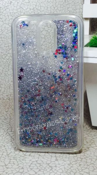 Case Água Glitter Prata Moto G4 / G4 Plus