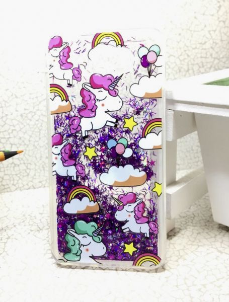 Case Água Glitter Unicórnio Galaxy J7 Prime