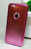 Case Flexível estilo Couro Pink iphone 6/6s
