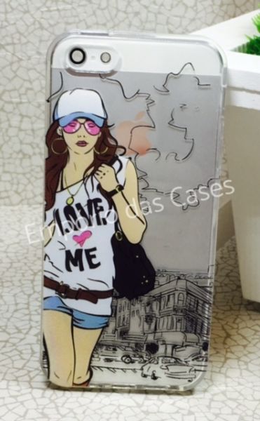 Case de Silicone Girl Fashion iphone 5/5s/se/SE